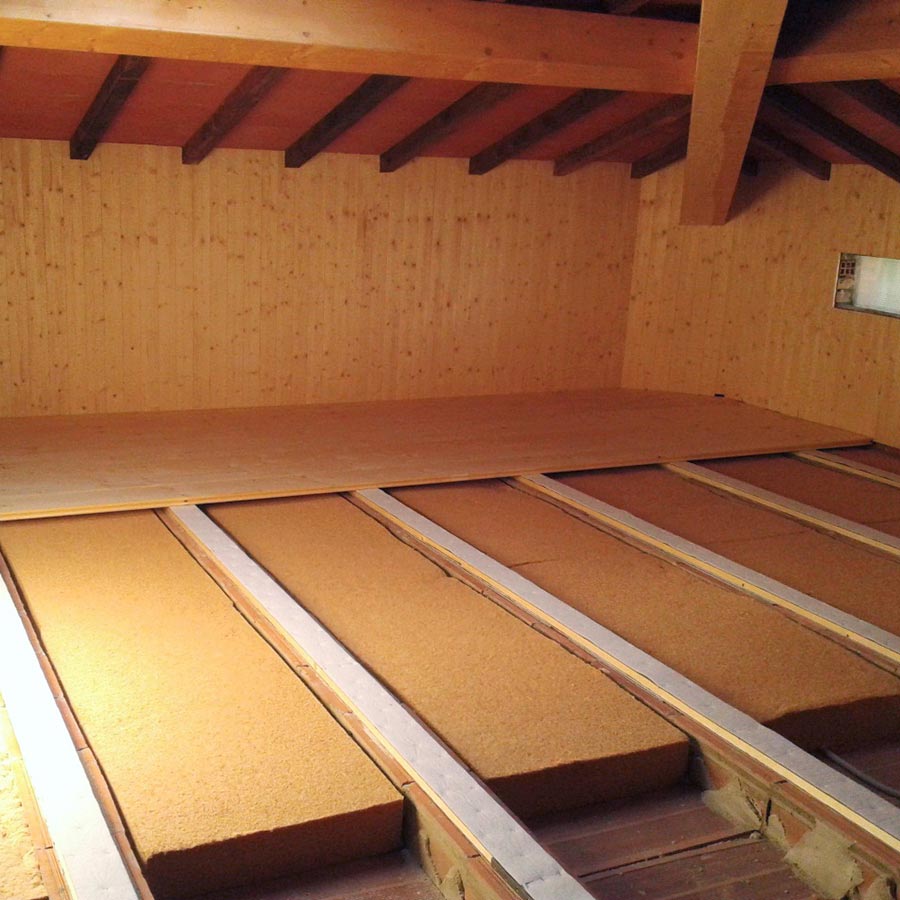 Flexible wood fiber FiberTherm Flex density 60kg/mc floor insulation