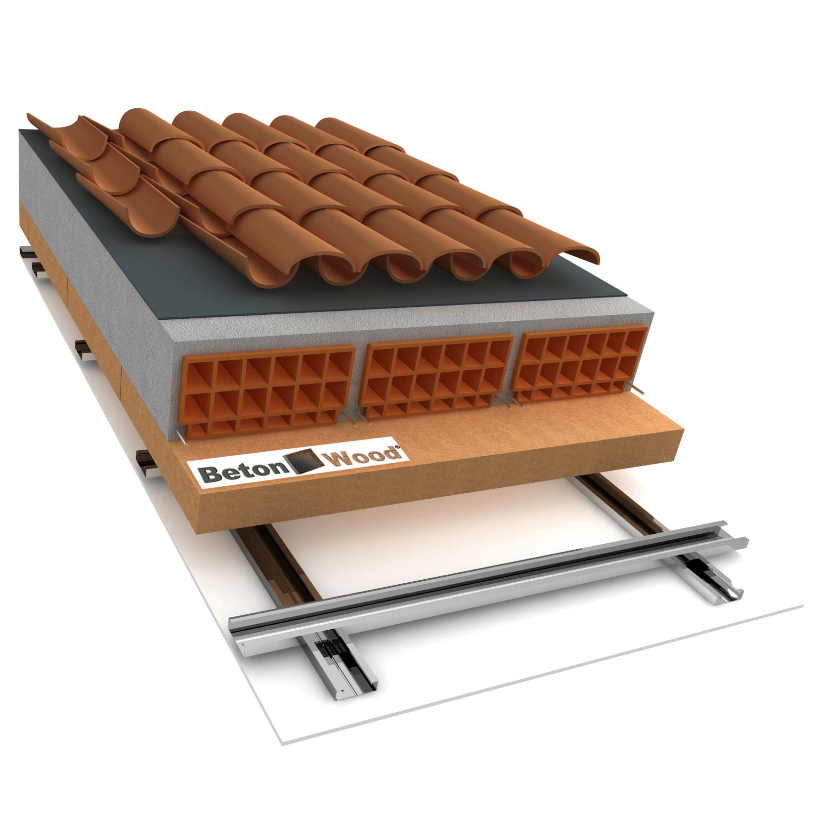 Insulating ceiling in wood fiber Therm